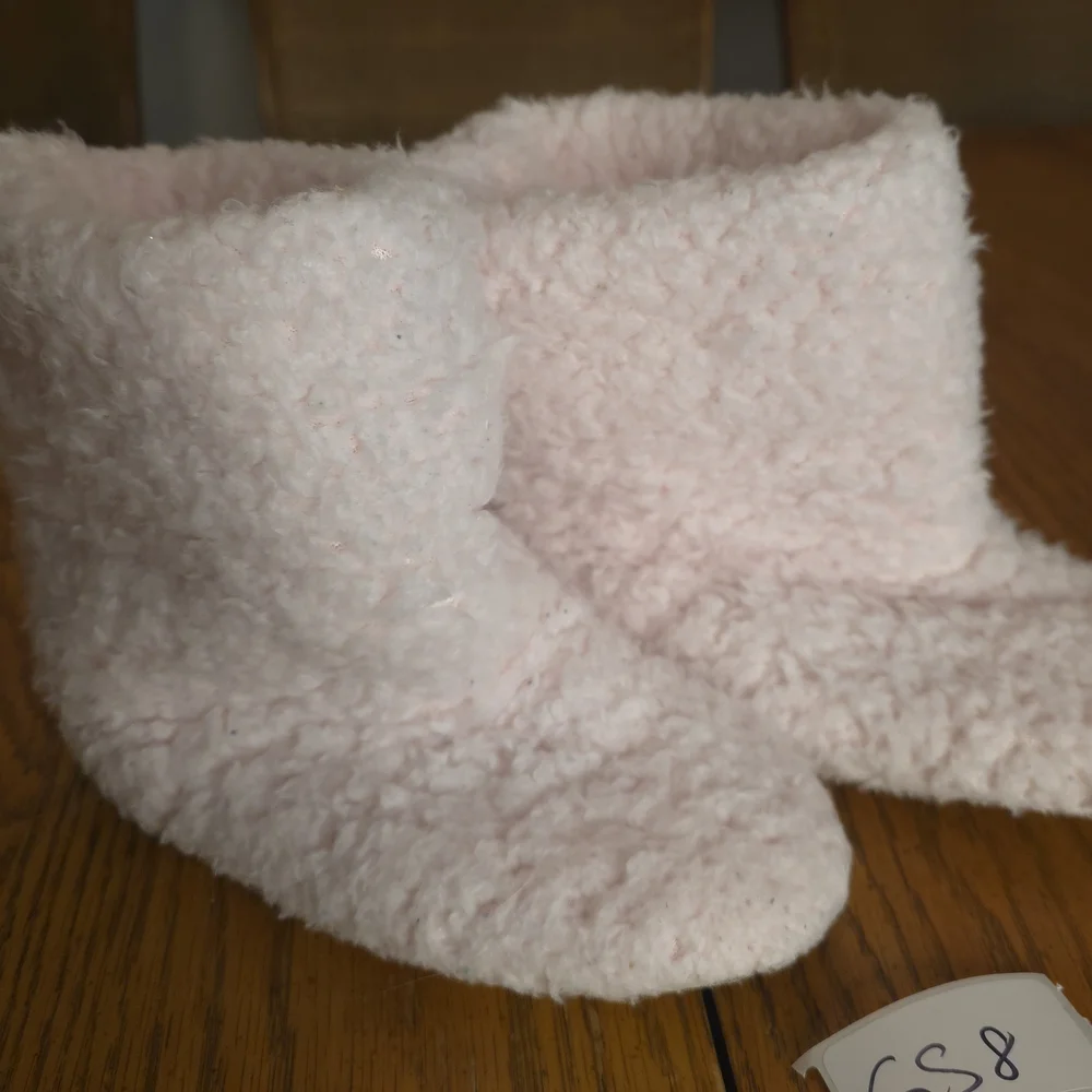 Plush Pink Kids Boot Slippers for Cozy‎ Indoor Wear
